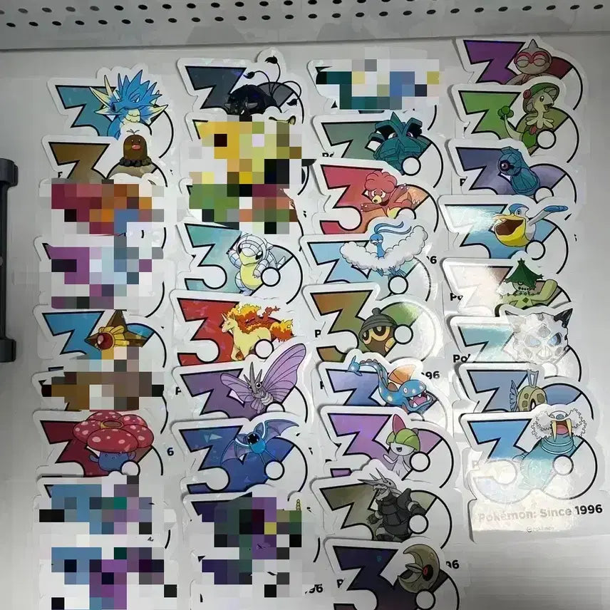 [BUNJANG] Pokemon 30th Anniversary Stickers (Gen 1-3) / 포켓몬 30주년 스티커 (1~3세대)