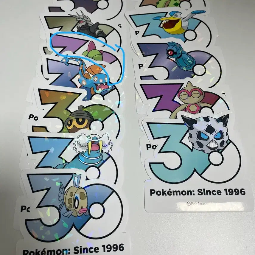 [BUNJANG] Pokemon 30th Anniversary Stickers (Gen 1-3) / 포켓몬 30주년 스티커 (1~3세대)