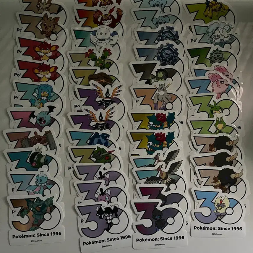 [BUNJANG] Pokemon 30th Anniversary Sticker (Generation 5) / 포켓몬 30주년 스티커 (5세대)
