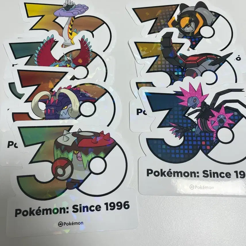 [BUNJANG] Pokemon 30th Anniversary Stickers (Starters, Legendaries, Paradox) / 포켓몬 30주년 스티커 (스타팅, 전설, 패러독스)