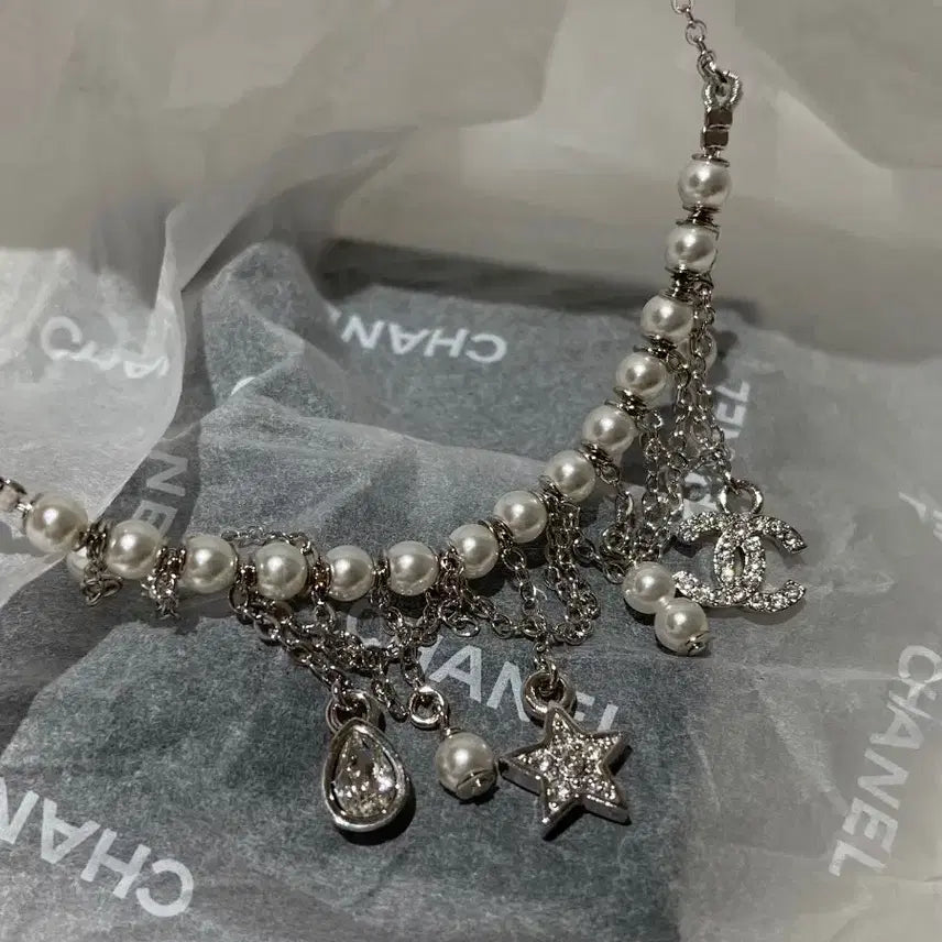 [BUNJANG] Chanel Pearl Necklace Adjustable / 샤넬 진주 목걸이 사이즈 조절 가능