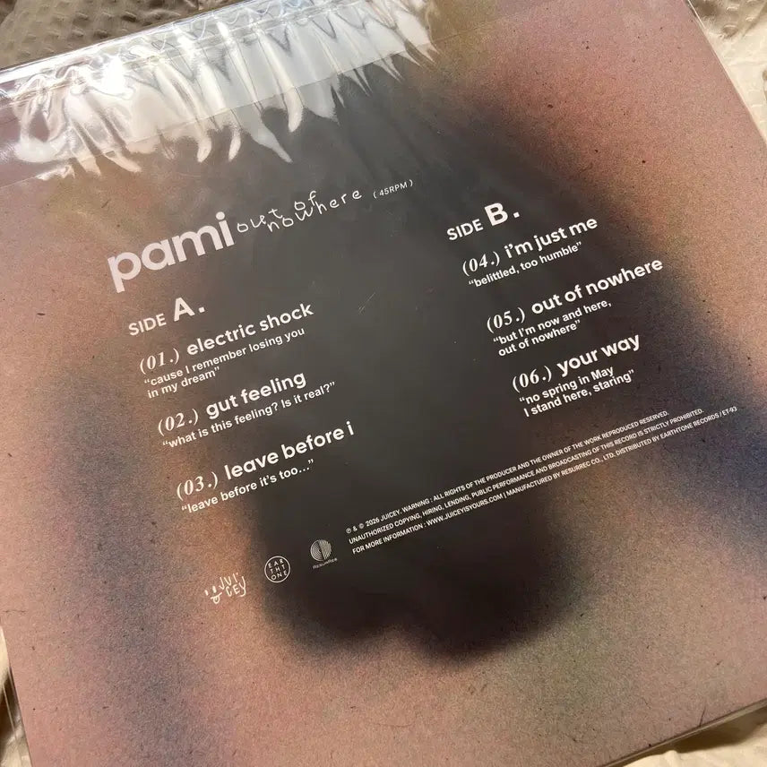 [BUNJANG] Pami Out of Nowhere LP (Limited Edition, Sealed) / pami (파미) out of nowhere LP 미개봉