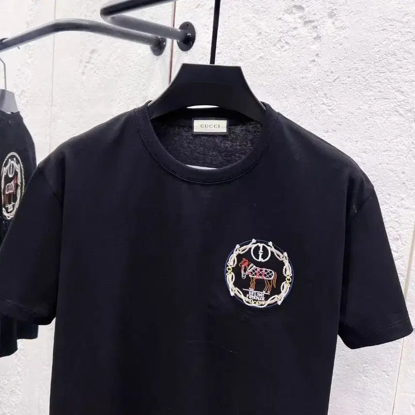 [BUNJANG] Gucci Horse Embroidery T-Shirt / 구찌 말 자수 티셔츠