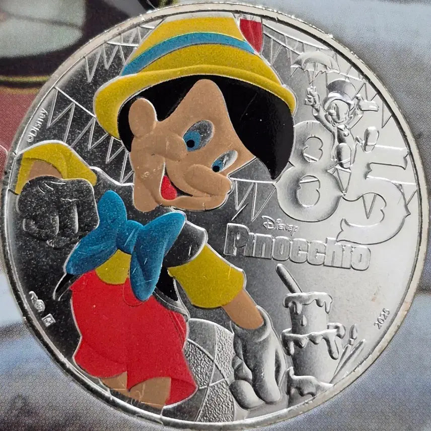 [BUNJANG] France 2025 Disney Pinocchio 85th Anniversary Silver Coin 10 Euro / 2025년 프랑스 디즈니 피노키오 85주년 기념 은화 10유로
