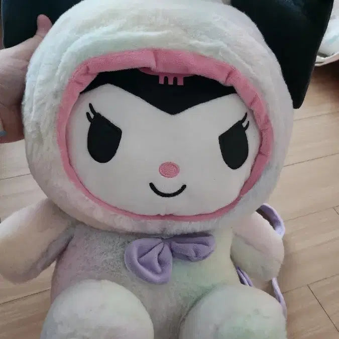 [BUNJANG] Kuromi Rainbow Plush Backpack Bag / 쿠로미 레인보우 인형 백팩 가방