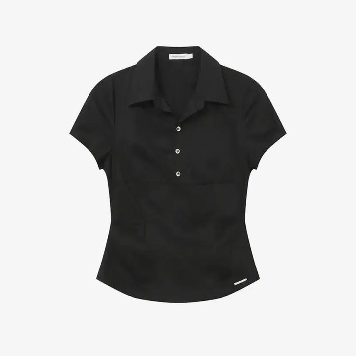 [BUNJANG] MISEKI SEOUL Fitted Cap Sleeves Shirt Black / 미세키서울 Fitted cap sleeves shirts BLACK