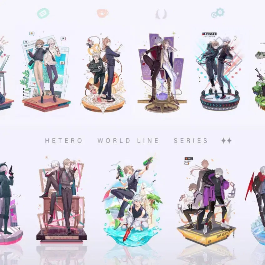 [BUNJANG] HoneyWorks Medley Heterostasis Acrylic Stand / 쿠로노와 Alo 허니웍스 메들리, 헤테로스타시스 아크릴스탠드