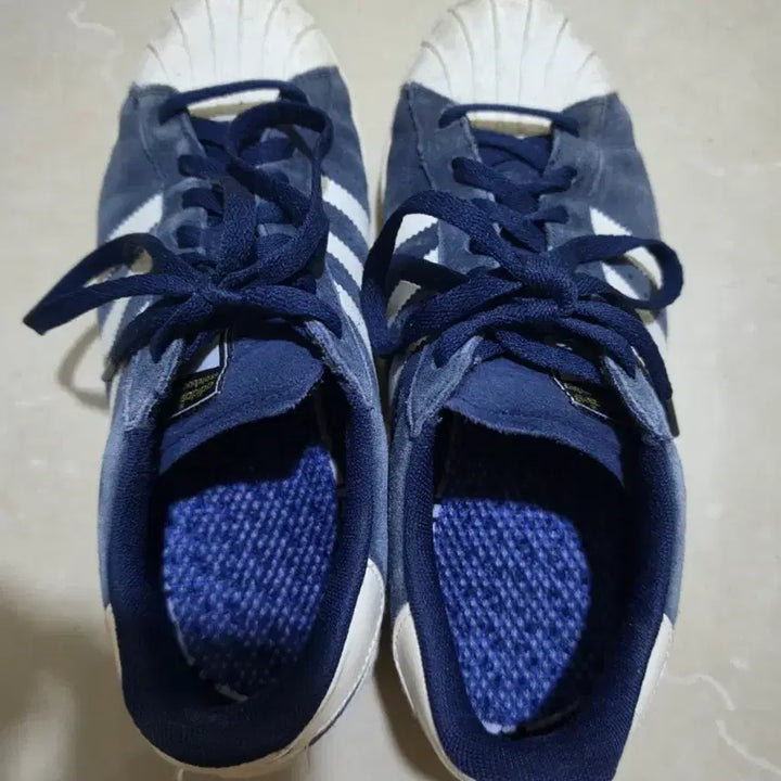 [BUNJANG] Adidas Superstar Navy Suede Sneakers Size 270 / 아디다스 슈퍼스타 네이비 스웨이드 270