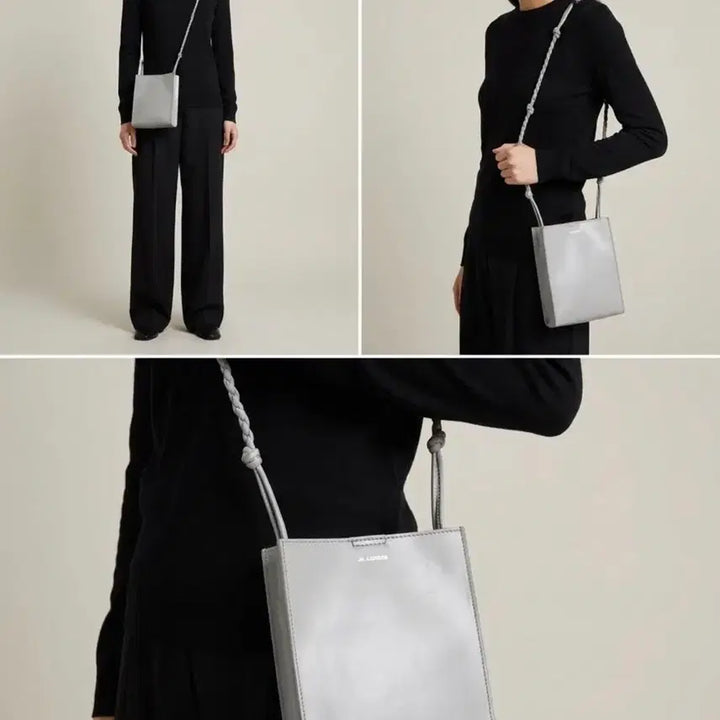[BUNJANG] Jil Sander Leather Cross Tangle Bag Mini Small Pastel Grey / [S] 질샌더 레더 크로스 탱글백 미니백 스몰 파스텔 그레이