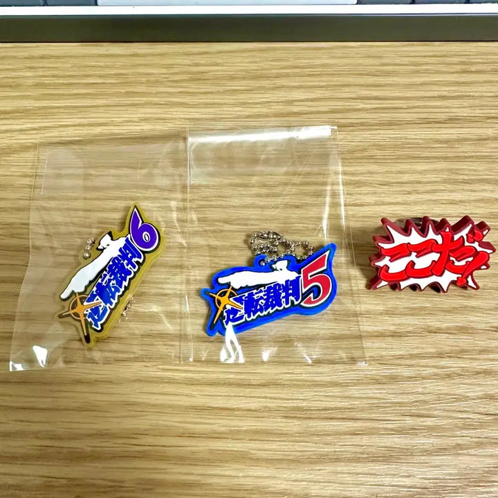 [BUNJANG] Ace Attorney Bundle Set Logo Keychain Ring / 일괄) 역전재판 로고 키링 반지 역재 코코다 오도로키 나루호도
