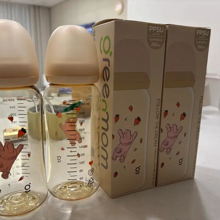 [BUNJANG] Green Mom 250ml Baby Bottle and Nipple Set / 그린맘 젖병 250ml 젖병 젖꼭지 세트