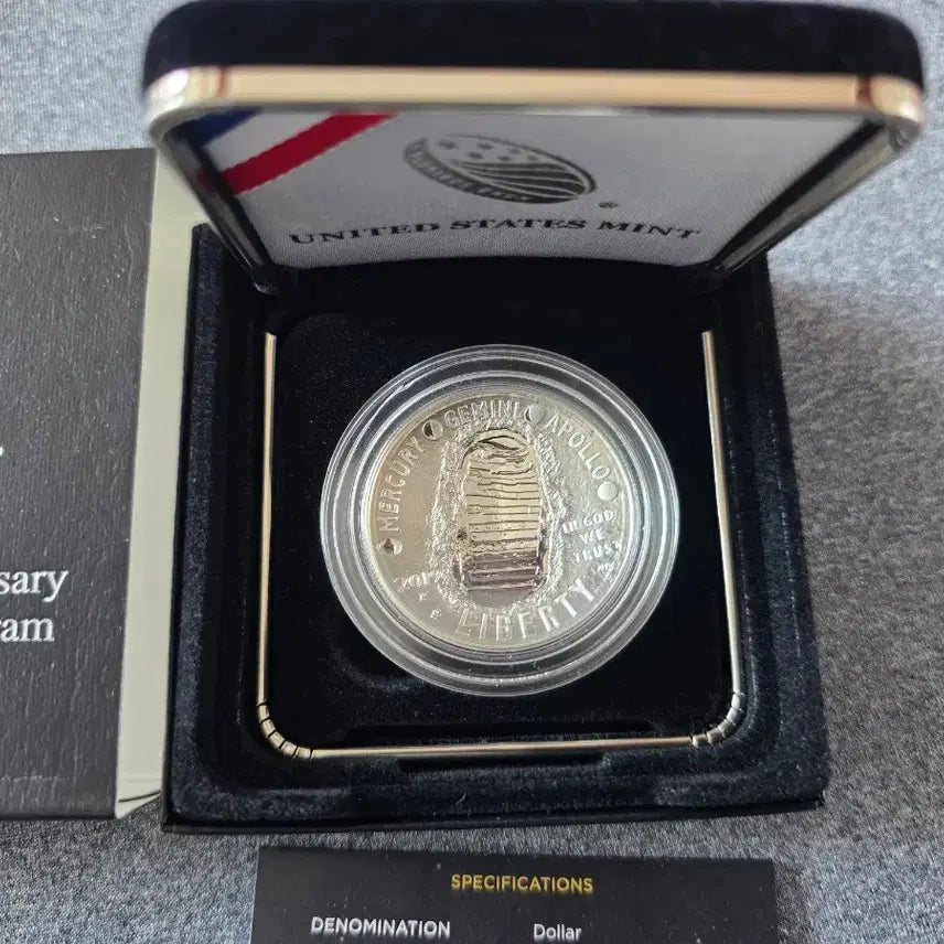 [BUNJANG] 2019 Apollo 11 50th Anniversary Silver Coin / 2019 아폴로 11호 50주년 은화