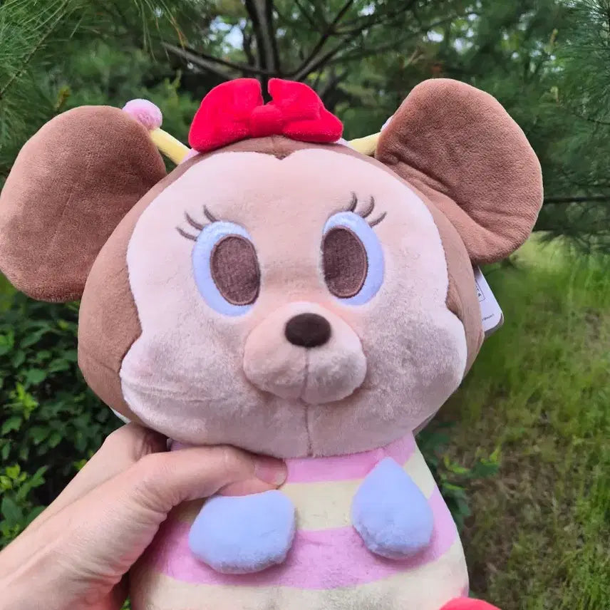 [BUNJANG] Disney Bugs Friends Minnie Mouse Medium Plush Striped T-shirt / 디즈니 벅스프렌즈 미니마우스 중형 인형 스트라이프