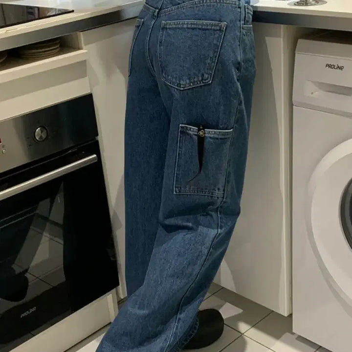 [BUNJANG] By mood Carpenter Denim Pants / 바이무드 데님 팬츠