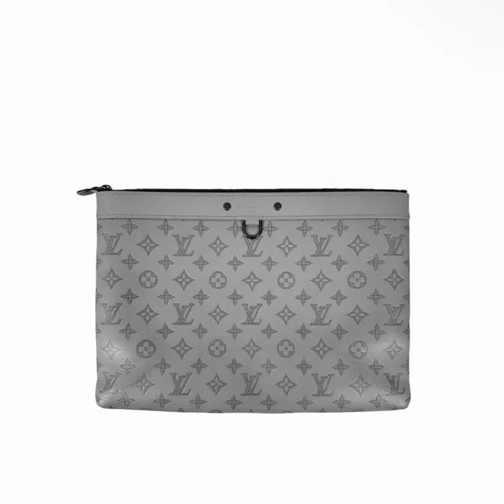[BUNJANG] Louis Vuitton Pochette Discovery Monogram Shadow Anthracite Clutch Bag Grey / 루이비통 포쉐트 디스커버리 모노그램 쉐도우 앙트라시트 클러치백 그레이