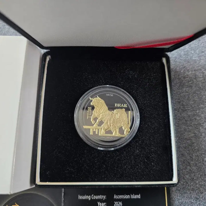 [BUNJANG] 2026 Bull and Bear Golden Edition Commemorative Silver Coin / 2026년 황소와 곰 골든에디션 기념은화