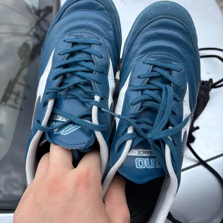 [BUNJANG] Mizuno Morelia Sala Classic Futsal Shoes Navy / 미즈노 모렐리아 살라 클래식
