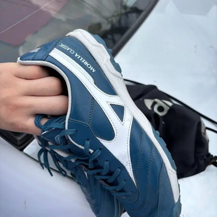 [BUNJANG] Mizuno Morelia Sala Classic Futsal Shoes Navy / 미즈노 모렐리아 살라 클래식