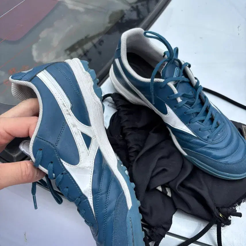 [BUNJANG] Mizuno Morelia Sala Classic Futsal Shoes Navy / 미즈노 모렐리아 살라 클래식