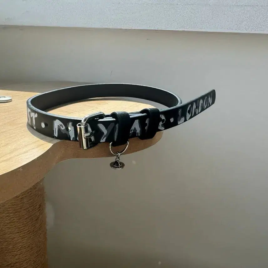 [BUNJANG] Vivienne Westwood Black Leather Belt Choker / 비비안웨스트우드 블랙 레더 벨트 초커