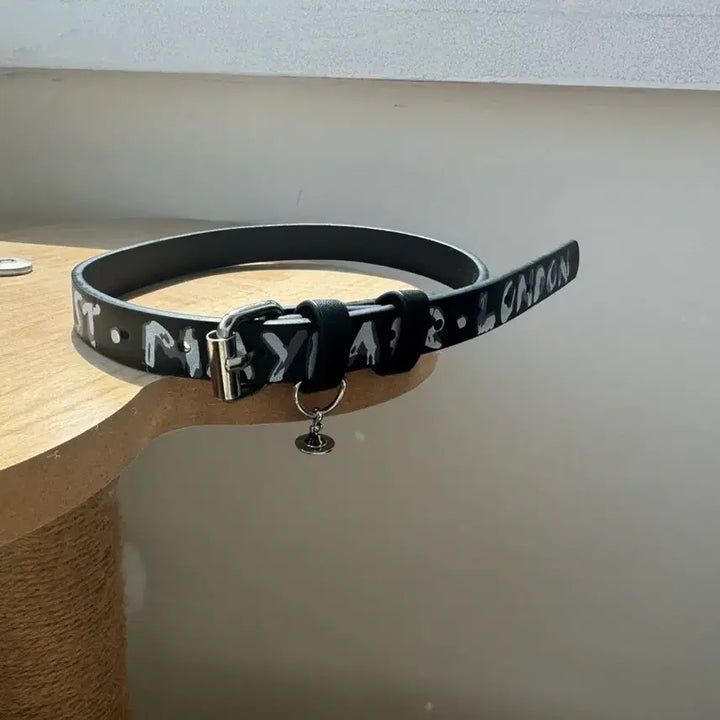 [BUNJANG] Vivienne Westwood Black Leather Belt Choker / 비비안웨스트우드 블랙 레더 벨트 초커