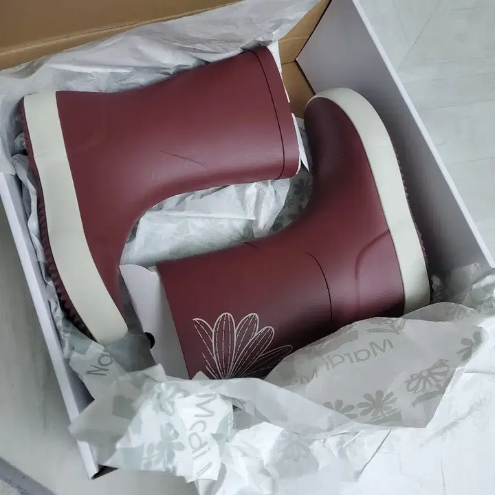[BUNJANG] Mardis Mercredi Rain Boots Burgundy 230 / 마르디메크르디 레인부츠230 새상품
