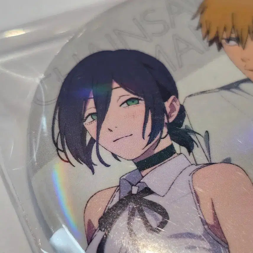 [BUNJANG] Chainsaw Man - Reze &amp; Denji Hologram Can Badge / 체인소맨 레제 덴지 홀로그램 캔뱃지 (파르코/팝업스토어)
