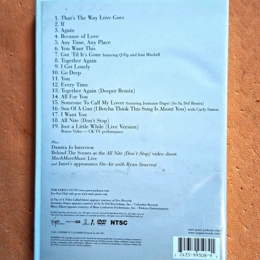 [BUNJANG] Janet Jackson "From Janet. To Damita Jo" DVD / 자넷 잭슨 DVD Janet Jackson