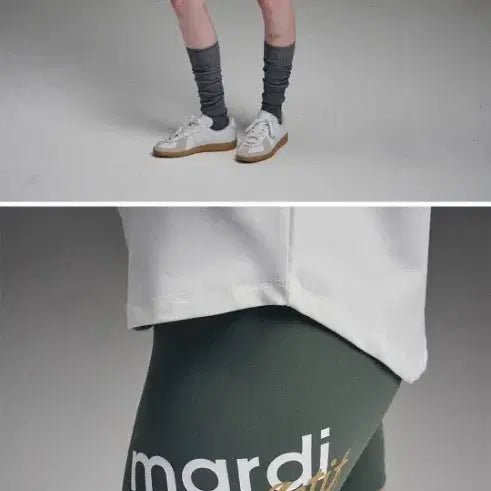 [BUNJANG] Mardi Mercredi Logo Leggings Khaki / 마르디메크르디 레깅스 새상품