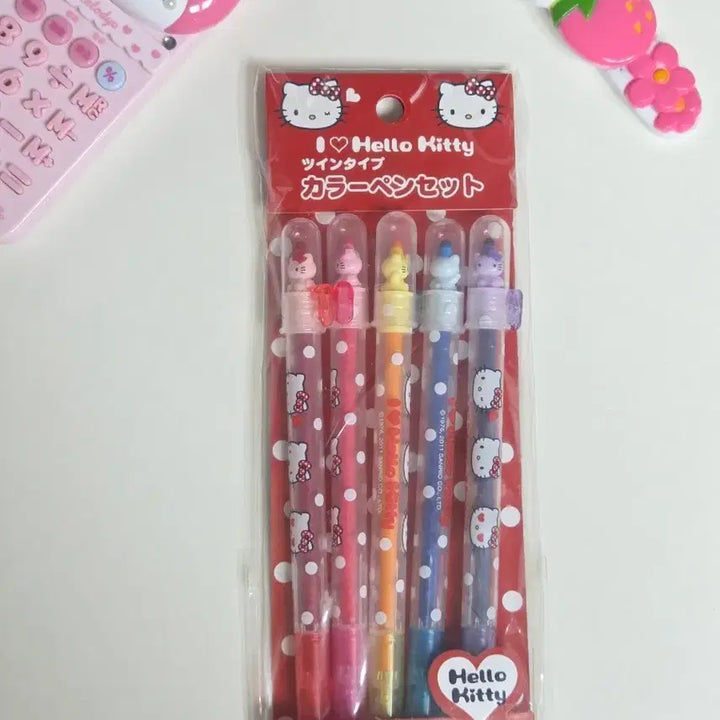 [BUNJANG] Classic Kitty Figure Mascot Ballpoint Pen Set / 고전키티 피규어 마스코트 사인펜 세트