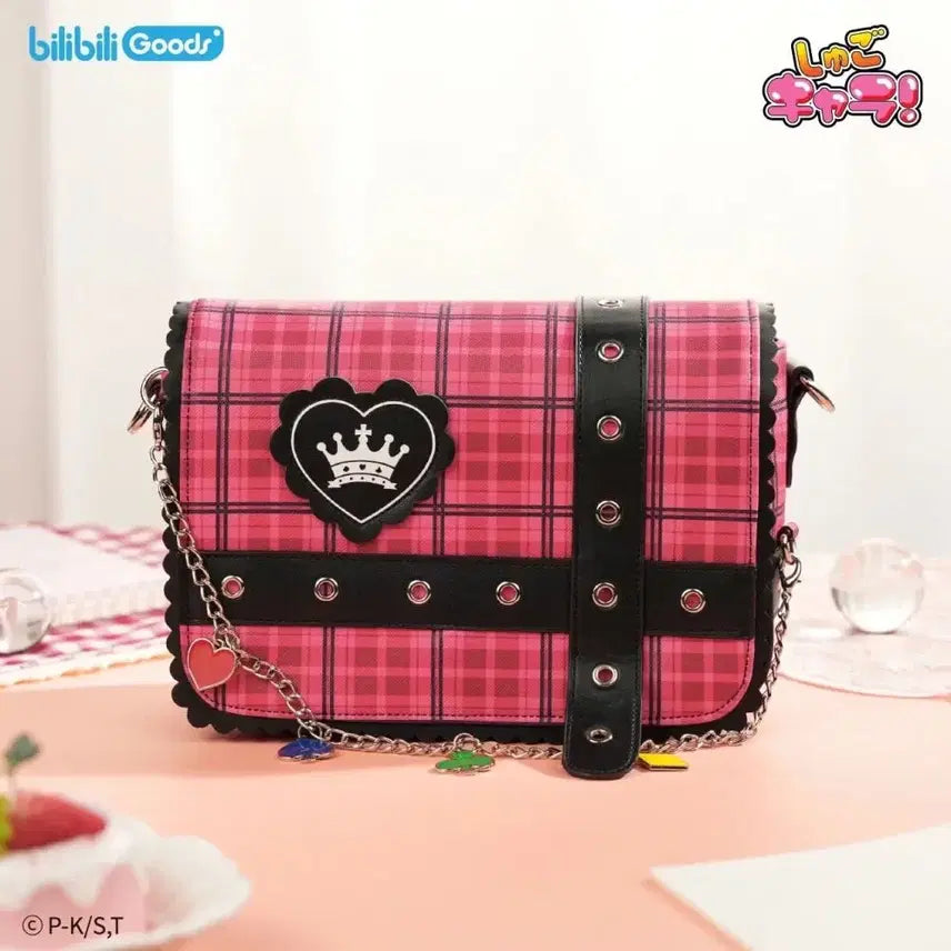 [BUNJANG] Shugo Chara! Bag Red Check Pattern / 캐캐체 캐릭캐릭체인지 가방 포카