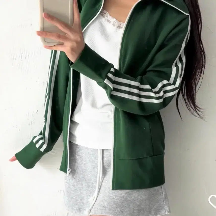 [BUNJANG] Adidas Green Track Jacket / 아디다스 초록색 져지