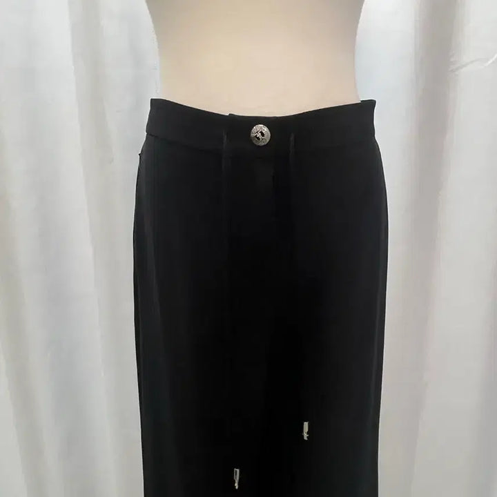 [BUNJANG] TIME Back-Banding Drawstring Pants Black / TIME 타임 백밴딩 드로우스트링 팬츠 블랙 55 새옷급