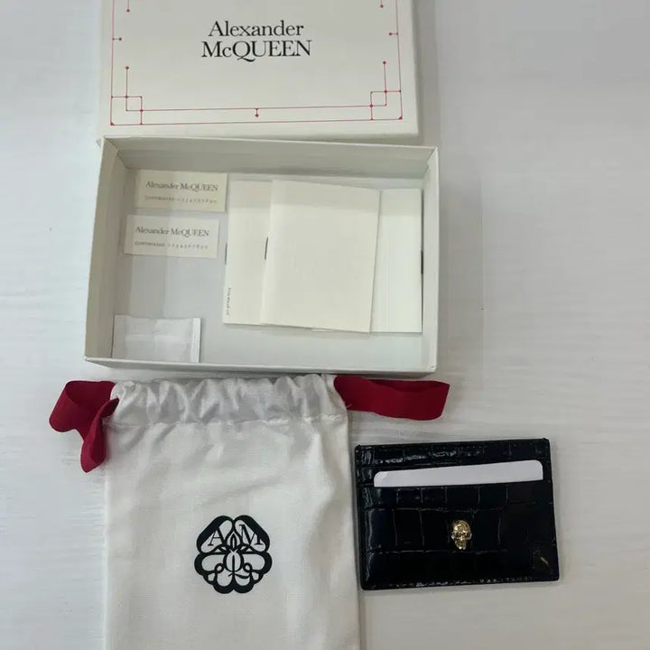 [BUNJANG] Alexander McQueen Skull Crocodile Card Holder Full Set / 알렉산더 맥퀸 스컬 크로커다일 카드지갑 풀구성