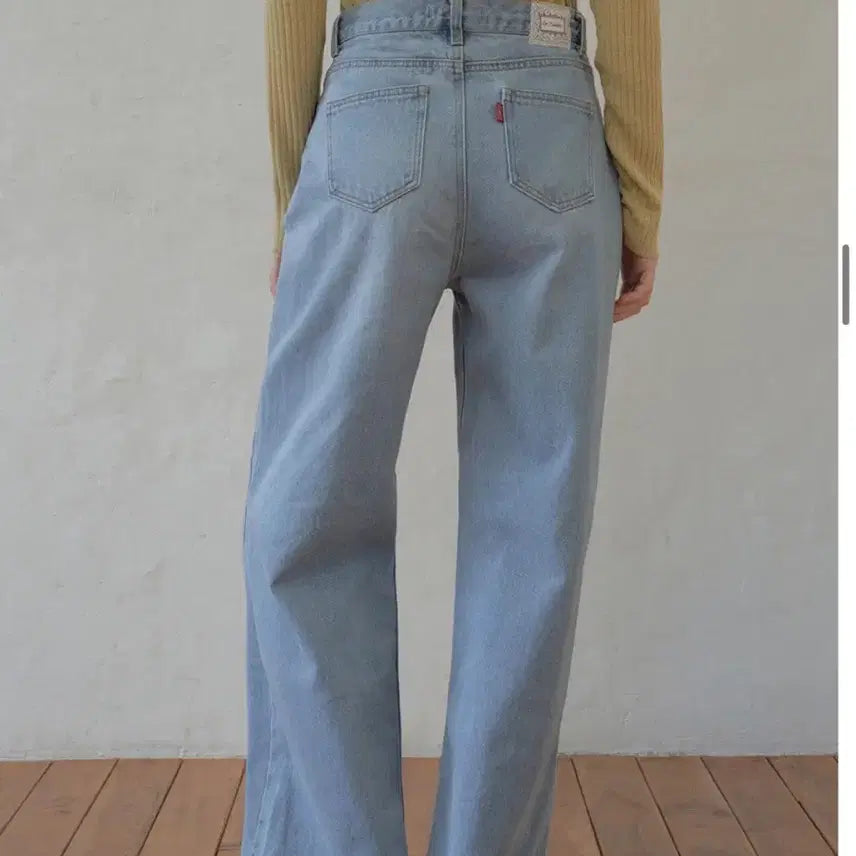 [BUNJANG] Our Nostalgia Basic Denim Wide Pants Light Blue / 새상품) 대존예 아우어노스텔지아 베이직 데님 와이드 팬츠 청바지