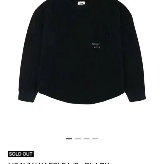 [BUNJANG] HOMMLESS Heavy Waffle Long Sleeve Black / HOMMLESS 헤비 와플 긴팔 블랙