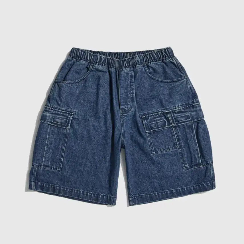 [BUNJANG] Espionage M51 Field Shorts Indigo Washed Denim / 에스피오나지 Denim M51 Field Shorts L
