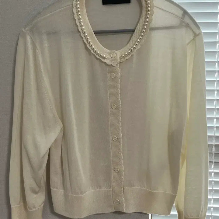 [BUNJANG] Simone Rocha Pearl Embellished Cardigan Ivory / (m)시몬로샤 진주 장식 가디건 아이보리