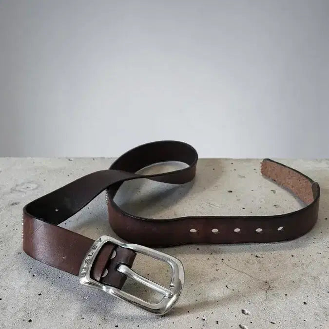 [BUNJANG] SISTLEY Genuine Leather Belt Brown / SISTLEY 시슬리 통가죽 벨트 브라운