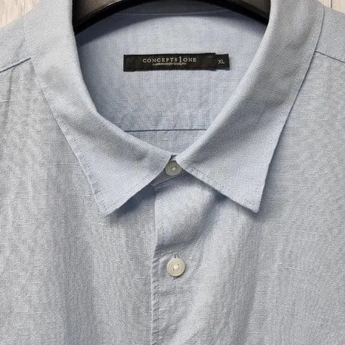 [BUNJANG] Concept Won Cotton Linen Shirt Light Blue XL / [미착용 새상품] 컨셉원 코튼리넨 셔츠 라이트블루 XL