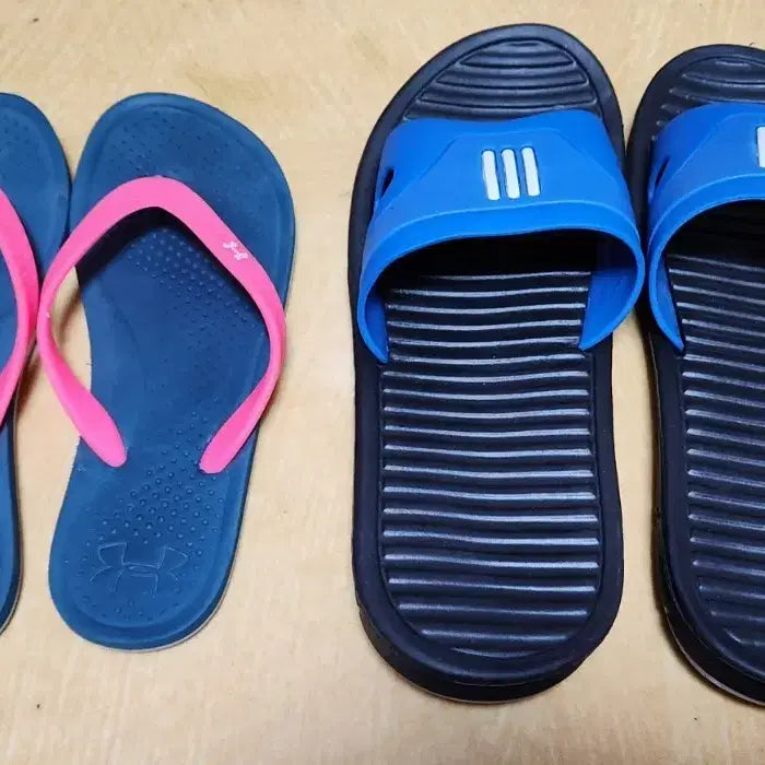 [BUNJANG] Under Armour Slides and Flip-Flops Set / 언더아머 쪼리,슬리퍼 2족 세트