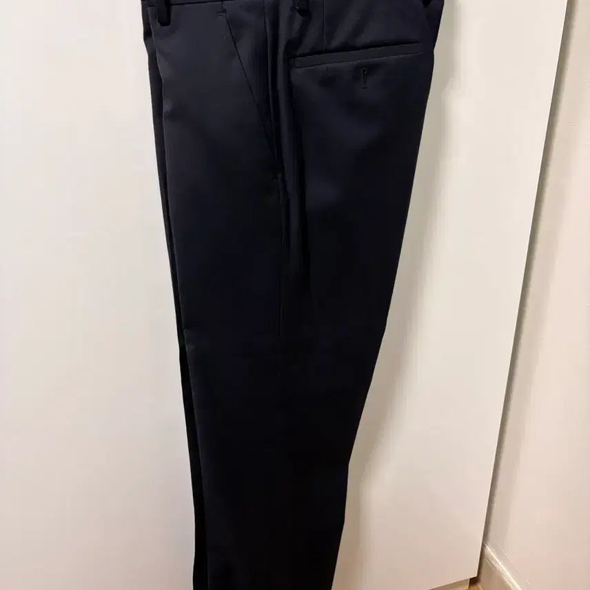 [BUNJANG] ANDZ Solid Half-Lining Navy Slacks BZF5SB1201 / 앤드지 ANDZ 솔리드 하프라이닝 네이비 슬랙스_BZF5SB1201