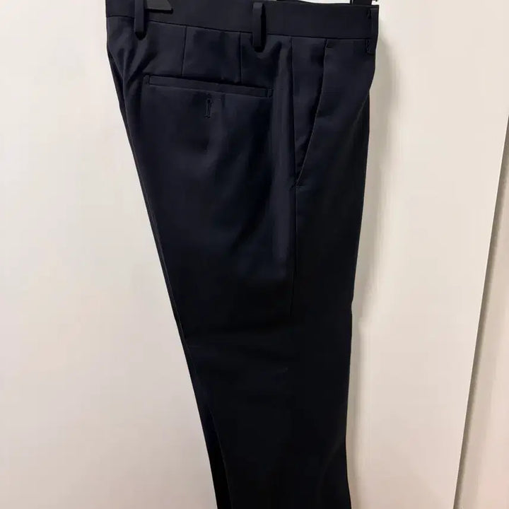 [BUNJANG] ANDZ Solid Half-Lining Navy Slacks BZF5SB1201 / 앤드지 ANDZ 솔리드 하프라이닝 네이비 슬랙스_BZF5SB1201