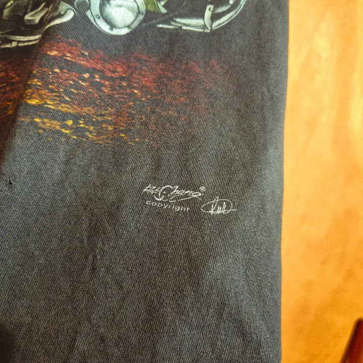 [BUNJANG] Rock Chang Wolf Graphic T-Shirt - Size L / 락창 늑대 반팔 티셔츠 L (번731