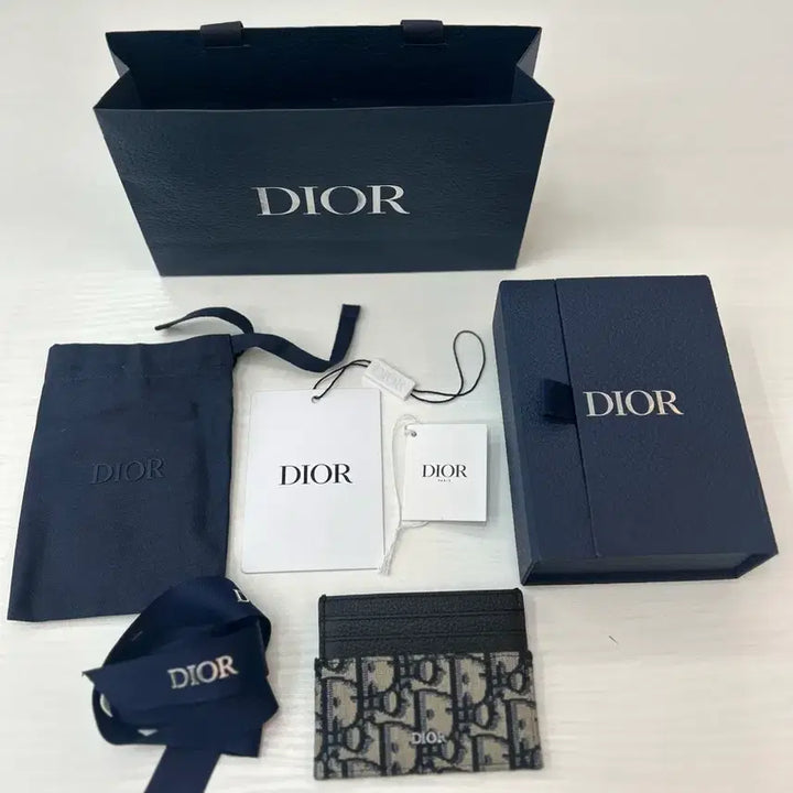 [BUNJANG] Dior Oblique Jacquard Card Holder Full Set / 디올 오블리크 자카드 카드지갑 풀구성