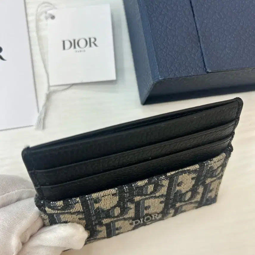 [BUNJANG] Dior Oblique Jacquard Card Holder Full Set / 디올 오블리크 자카드 카드지갑 풀구성