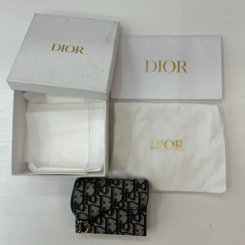 [BUNJANG] Dior Oblique Accordion Saddle Card Holder / 디올 오블리크  아코디언 새들 카드지갑 풀구성