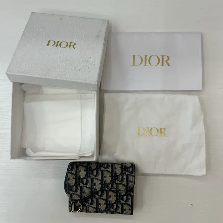 [BUNJANG] Dior Oblique Accordion Saddle Card Holder / 디올 오블리크  아코디언 새들 카드지갑 풀구성