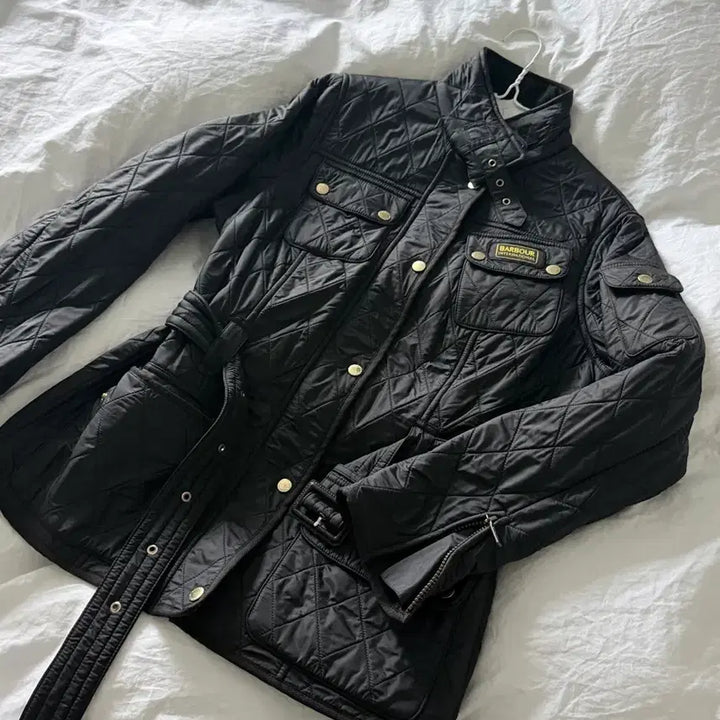 [BUNJANG] Barbour International Polar Quilted Jacket Black UK14 / 바버 인터내셔널 폴라 퀼팅 자켓 블랙 UK14
