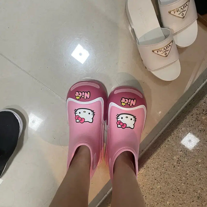 [BUNJANG] Pink Kitty Rain Boots / 핀쿠핑쿠 키티장화 팝니당 할인.